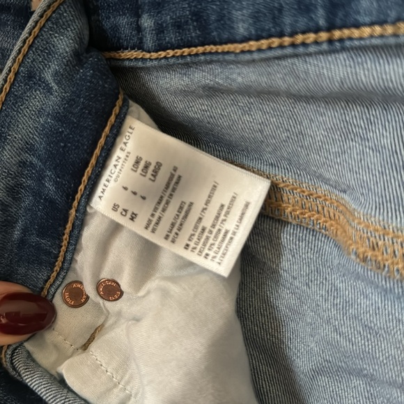AE American Eagle super stretch flare boot cut jeans size 6 long - Picture 3 of 5